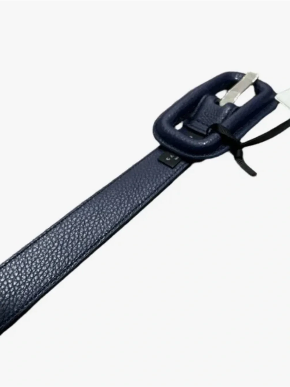 Veronica Beard x Gavazzeni Lavanda Navy Leather Belt Made in Italy NWT Sz Small